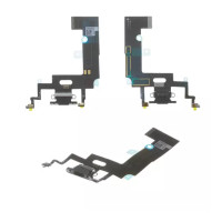 Шлейф для iPhone XR, із роз'ємом зарядки та мікрофоном, Original PRC, Black