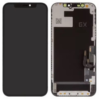 Дисплейний модуль для iPhone 12, iPhone 12 Pro, High Copy, без мікросхеми, OLED, GX OEM hard, Black