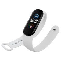Ремінець для фітнес браслету Mi Band 5/6/7 Silicone, White 2
