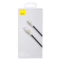 Кабель Baseus Cafule Metal Data Cable, Lightning, 2.4A, 1m, White 2