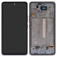 Дисплейний модуль для Samsung A536 Galaxy A53 5G, з рамкою, High Copy, OLED, Blue