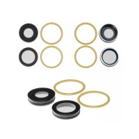 Скло камери для iPhone 11, з рамкою, комплект 4 шт., Yellow 