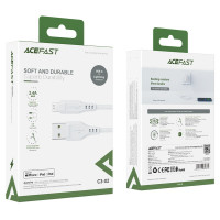 Кабель Acefast C3-02, Lightning, 1m, 2.4A, White 2