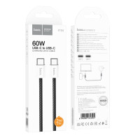 Кабель Hoco X104 Source, Type-C to Type-C, 2m, 60W, Black 11