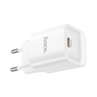 Мережевий зарядний пристрій Hoco C146A, PD 20W, QC 3.0, White 5