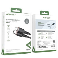 Кабель Acefast C2-03, Type-C to Type-C, 1.2m, 60W Max, Black 2