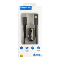 Кабель Konfulon DC21, Micro, 0.23m, 2.4A, Black 4
