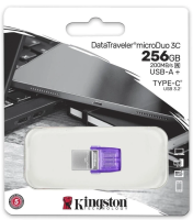 Флешка Kingston DT microDuo 3C, USB 3.2, 256GB, Purpule