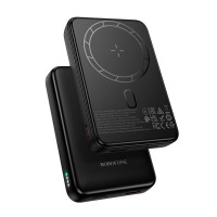 Універсальна мобільна батарея Borofone BJ82A, 10000mAh, PD 20W, Magnet Wireless Charge, Black
