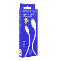 Кабель Borofone BX19, Type-C to Type-C, 1m, 3A, 60W, White 2