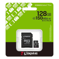 Карта пам'яті Kingston Canvas Select Plus Gen3 128Gb, micro SDXC UHS-1, class 10 А1 (R-150MB/s)