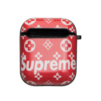 Silicone Case for AirPods Glossy Brand Supreme red