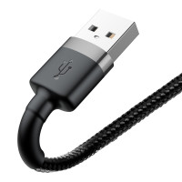Кабель Baseus Cafule Cable, Lightning, 2.4A, 1m, Gray-Black 1