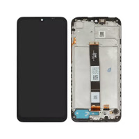 Дисплейний модуль для Xiaomi Redmi 9A, Redmi 9C, з рамкою, Service Pack, Black