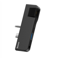 USB-хаб Baseus USB3.0/Type-C/RJ45/AUX Black
