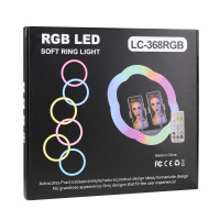Кільцева лампа RGB LC-368 (Flower Type) 36cm Black 4