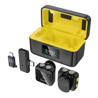 Мікрофон безпровідний Hoco L17, Type-C/Lightning, Dual-mic, Black 3