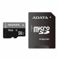 microSDHC (UHS-1) A-DATA Premier 16Gb Class 10 (R-100Mb/s) (adapter SD)