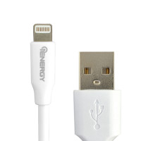 Кабель iEnergy USB Classic Lightning, 1m, 2A, White