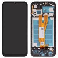 Дисплейний модуль для Samsung A032 Galaxy A03 Core, з рамкою, Service Pack, Black