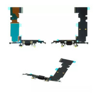 Шлейф для iPhone 8 Plus, із роз'ємом зарядки та мікрофоном, Black