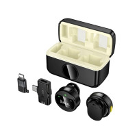 Мікрофон безпровідний Hoco L22 Bright, Type-C/Lightning, Black 2