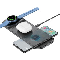 Безпровідний зарядний пристрій Hoco CQ6, 3 in 1, 23W, Black 4