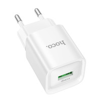 Мережевий зарядний пристрій Hoco C145A, QC 3.0 18W, White 8
