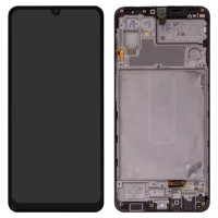 Дисплейний модуль для Samsung M325 Galaxy M32, з рамкою, High Copy, OLED, Black