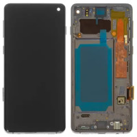Дисплейний модуль для Samsung G973 Galaxy S10, з рамкою, Original Ref., Black