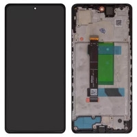 Дисплейний модуль для Xiaomi Poco X5 Pro, Redmi Note 12 Pro 5G, з рамкою, High Copy, OLED, Black