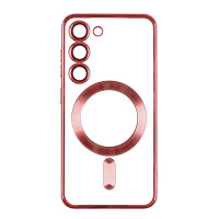 Чохол TPU Metallic Full Camera with Magsafe для Samsung S911 Galaxy S23, Red