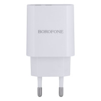 Зарядний пристрій Borofone BA58A Digital Display 2USB 2.4A White