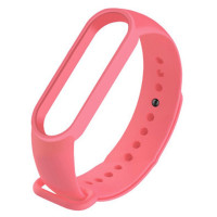 Ремінець для фітнес браслету Mi Band 5/6 (Silicone) Pink