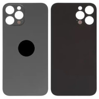 Задня кришка для iPhone 12 Pro Max, зі склом камери, Small Hole, Graphite