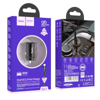 Автомобільний зарядний пристрій Hoco NZ1, 36W, QC 3.0, Cable Micro, Dark Gray 3