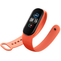 Ремінець для фітнес браслету Mi Band 5/6/7 Silicone, Orange 2