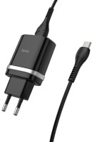 Мережевий зарядний пристрій Hoco C12Q, QC 3.0, PD 18W, Cable Type-C, Black 2