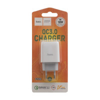 Мережевий зарядний пристрій Hoco C72Q, QC3.0, PD 18W, Black 1