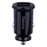 Автомобільний зарядний пристрій Baseus Grain Dual, 3.1A, Black 1