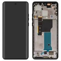 Дисплейний модуль для Motorola XT2307 Moto Edge 40 Neo, з рамкою, Original PRC, Black