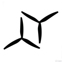 Пропелери Gemfan 1507, 3 лопаті, скловолокно, набір CW - 1 шт, CCW - 1 шт, для дронів 15"