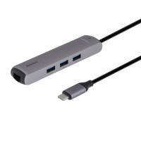 USB-хаб Baseus Type-C to PD of 3xUSB-A 3.0/HDMI 4K/LAN Gray
