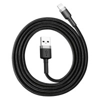 Кабель Baseus Cafule Cable, Lightning, 2.4A, 1m, Gray-Black 3