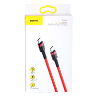 Кабель Baseus Cafule Cable, Type-C to Type-C, PD 60W, 3A, 2m, Red 4