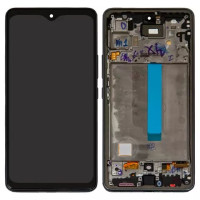 Дисплейний модуль для Samsung A536 Galaxy A53 5G, з рамкою, High Copy, Small OLED, Black