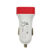 Автомобільний зарядний пристрій Konfulon C17 Dual USB, 2A, Red 2
