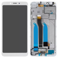 Дисплейний модуль для Xiaomi Redmi 6, Redmi 6A, з рамкою, High Copy, White