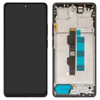 Дисплейний модуль для Xiaomi Poco M6 Pro 4G, Redmi Note 13 Pro 4G, з рамкою, High Copy, OLED, Black