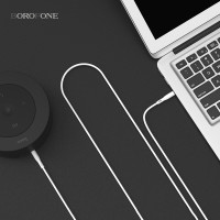 Кабель AUX Borofone BL1, Jack 3.5 mm to Jack 3.5 mm, 1m, White 3